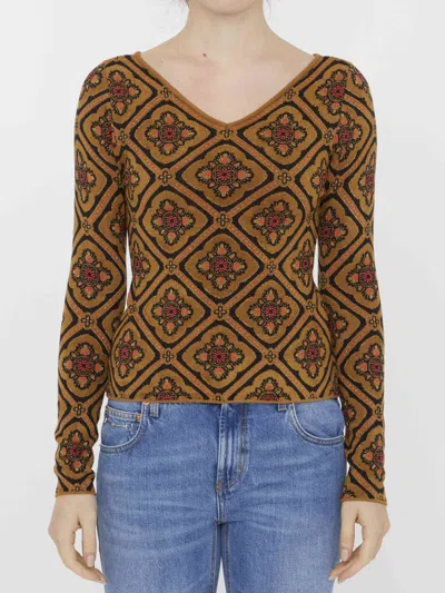 ETRO ETRO WOMEN JACQUARD FABRIC JUMPER