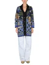 Etro Comet Paisley Pattern Coat In Wool In Multicolor