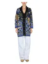 Etro Comet Paisley Pattern Coat In Wool In Multicolour