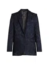 Etro Single-breasted One Button Jacket In Blue