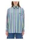 Etro Multi-coloured Striped Cotton Shirt Women In Multicolour