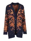 Etro Wool Cardigan In Multi