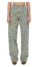 Etro Paisley-print High-waisted Wide-leg Jeans In Denim