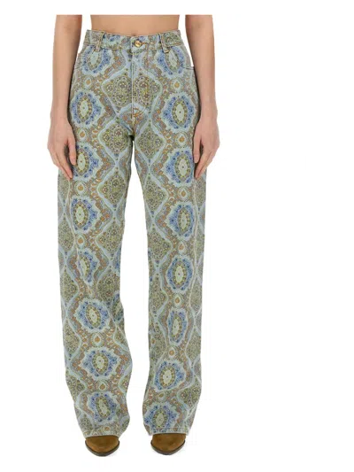 ETRO WOMEN'S JEANS CON STAMPA PAISLEY