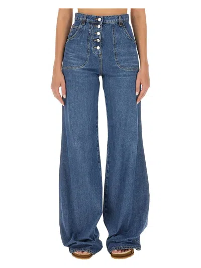ETRO WOMEN'S JEANS WITH FOLIAGE POCKETS
