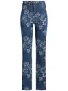 Etro Jeans Im Regular Fit Mit Jacquardmuster In Blue
