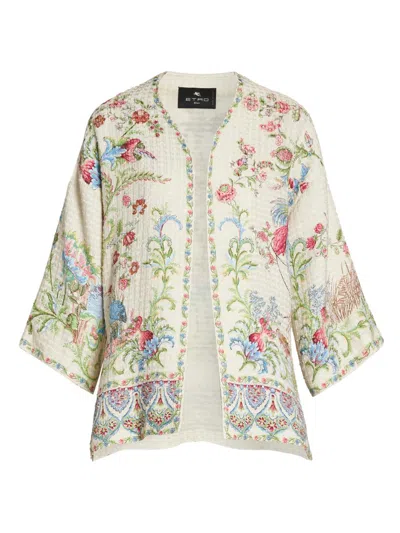 Etro Women's Kesa Paisley Cotton Vented Jacket
