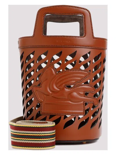 ETRO WOMEN'S LEATHER COFFA BUCKET BAG