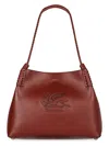 Etro Libra Small Leather Tote In Red