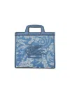 Etro Women Light Blue Love Trotter Medium Shopping Bag