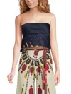 Etro Woman Top Midnight Blue Size 8 Polyester In Blue
