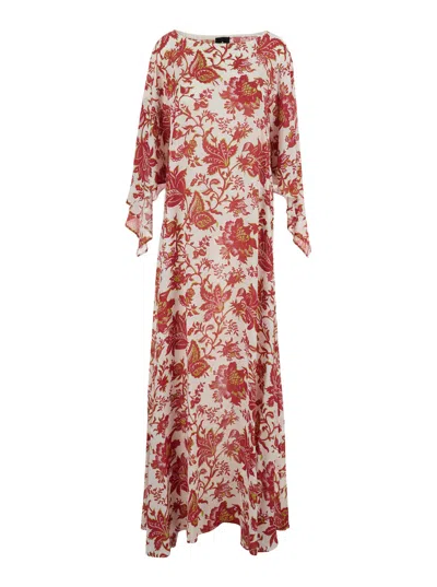 Etro Women Long Sleeves Maxi Dress In Red