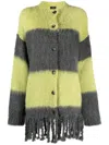 Etro Alpaca And Mohair Blend Cardigan In Green