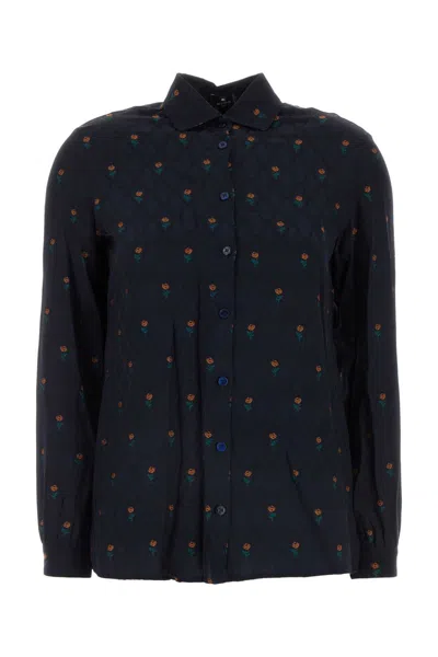 ETRO ETRO WOMEN EMBROIDERED SATIN SHIRT