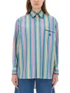 Etro Multi-coloured Striped Cotton Shirt Women In Multicolor