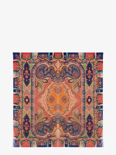 Etro Women Multicolor Silk Foulard In Neutral