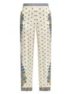 Etro Amebas Print Natural Pants For Women In Stfdbianco