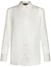 Etro Silk-blend White Shirt With Classic Collar In White