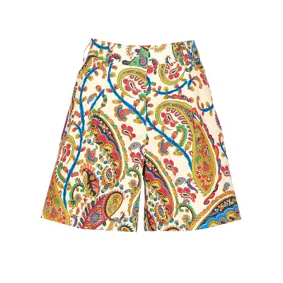 Etro Women Paisley Bermuda In Multi