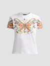 Etro Printed Cotton Jersey T-shirt In White