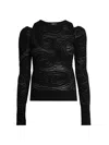 Etro Jacquard-pullover Mit Cut-out-detail Und Paisley-motiv In Black