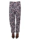 Etro Paisley Denim Pants In Multicolour