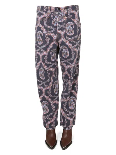 ETRO WOMEN'S PAISLEY DENIM PANTS | SIZE 40 | 13205