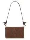 Etro Paisley Jacquard Clutch In Brown