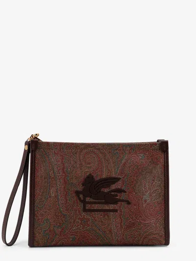 Etro Women Paisley Jacquard Fabric Clutch Bag In Multi