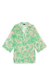 Etro Paisley Print Beach Cover-up In Green