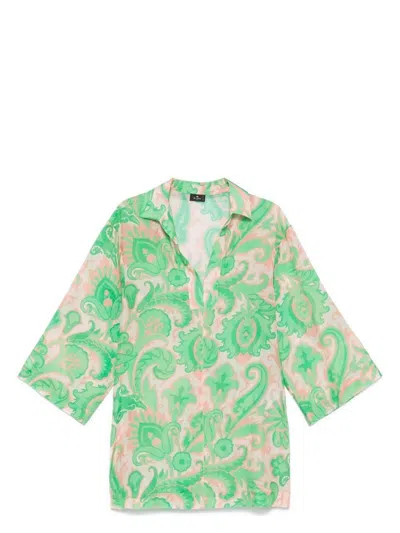 ETRO WOMEN'S PAISLEY-PRINT BEACH COVER-UP