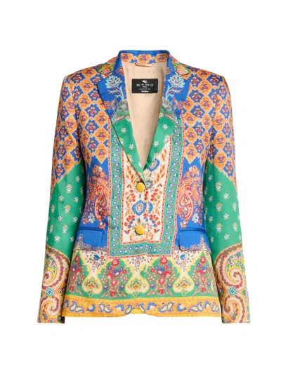 Etro Women's Paisley Print Blazer In Multi