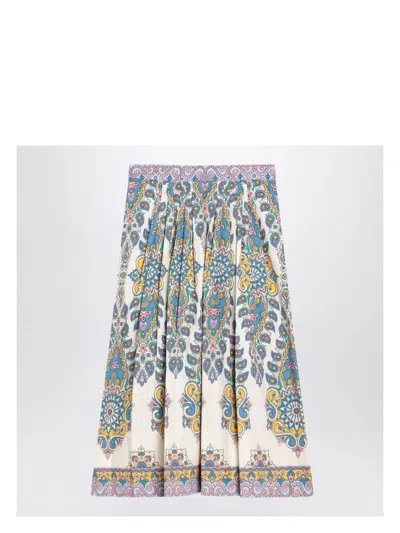 ETRO WOMEN'S PAISLEY PRINT COTTON MIDI SKIRT | SIZE IT 44 | WRFA011299SP5B3 COLOR X0800