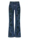 Etro Paisley Print Jeans In Blue