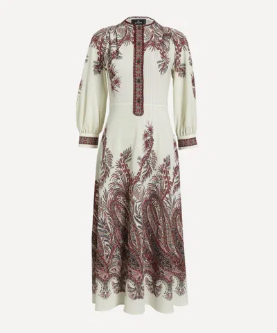 Etro Women's Paisley Print Maxi Dress In White