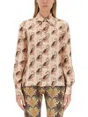 Etro Paisley Printed Silk Charmeuse Shirt In Multicolor
