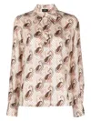 Etro Paisley Printed Silk Charmeuse Shirt In Multicolour