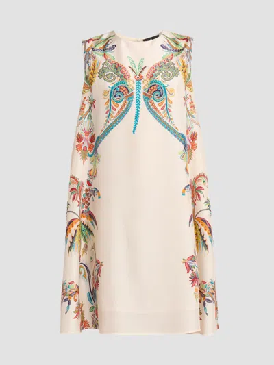 Etro Women's Paisley Silk Mini Dress In Multi