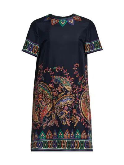 Etro Women's Paisley Tunic Minidress In Blue