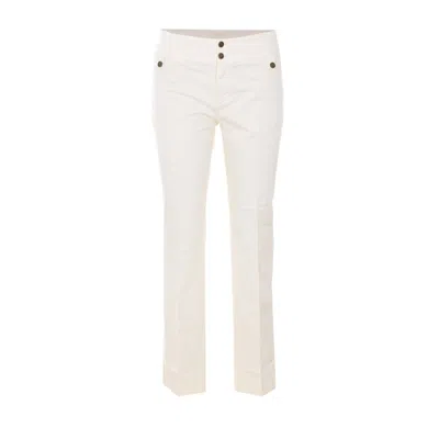 Etro Women High-waisted Trousers In White