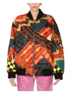 Etro Patchwork Bomber With Geometricc Patterns In Multicolour