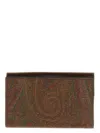 Etro Elegant Patterned Card Holder In Brown