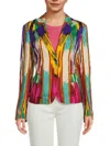 ETRO WOMEN'S PATTERN SILK BLEND BLAZER