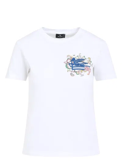 ETRO WOMEN'S PEGASO-EMBROIDERED T-SHIRT