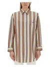 Etro Camicia Pegaso A Righe In Multicolour