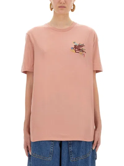 ETRO ETRO WOMEN T-SHIRT WITH PEGASUS
