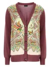 Etro Plum Cotton Blend Cardigan