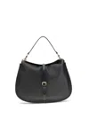 Etro Buckle-fastening Extra-large Leather Shoulder Bag In Black