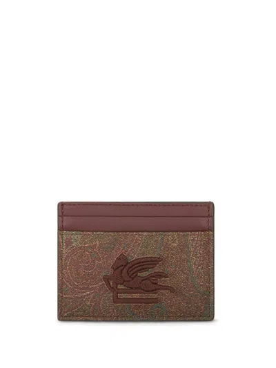 Etro Women Portacarte Paisley In Brown