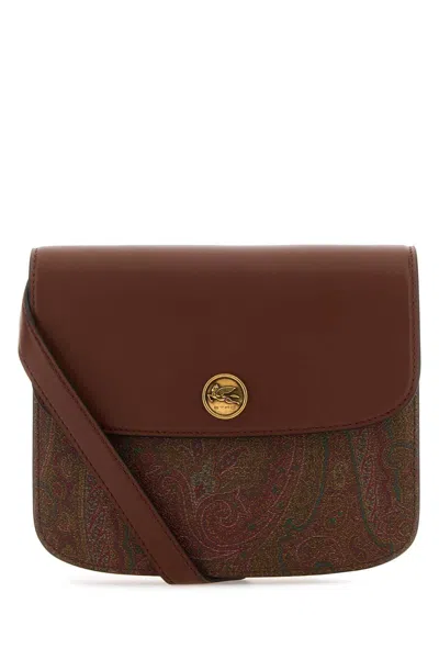 Etro Large Essential Cross Body Bag In Brown
